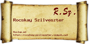 Rocskay Szilveszter névjegykártya